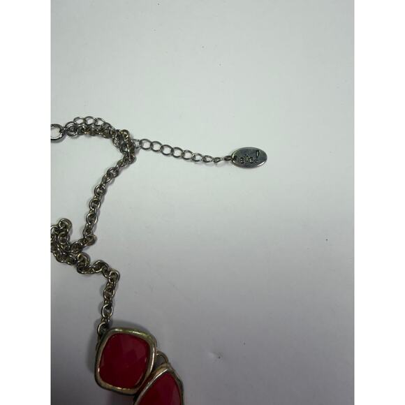 3 holiday red statement bib flower floral bling enamel necklaces bundle lot - Picture 7 of 13